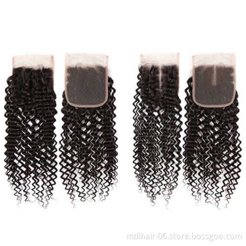 Raw Curly Brazilian Hair Bundles Human Hair Extension Vendors Wholesale Bundles With Frontal Closures